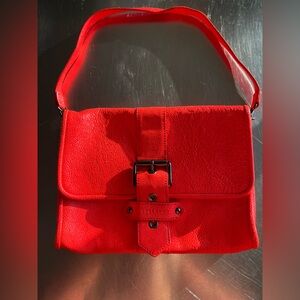 Longchamp bright coral Red Crossbody Shoulder Bag